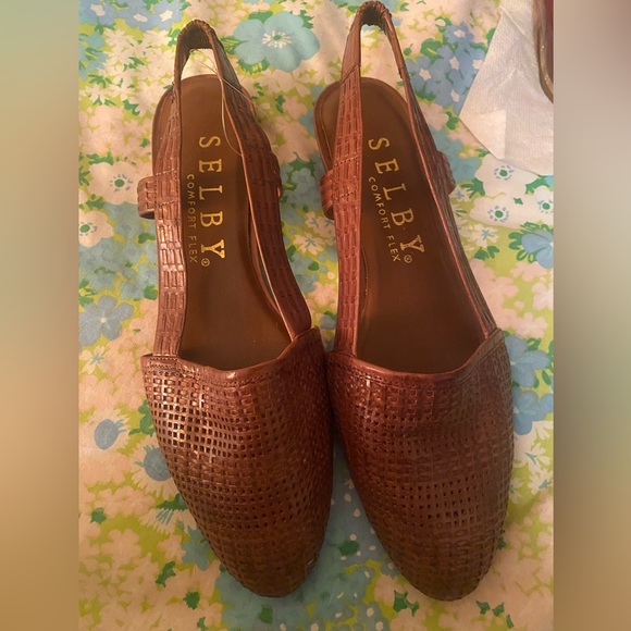 Selby Shoes Vintage Selby Woven Slingback Heels Poshmark